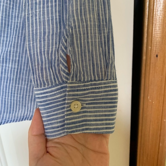 Anthropologie Tylho striped peplum shirt - Picture 5 of 9